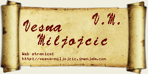 Vesna Miljojčić vizit kartica